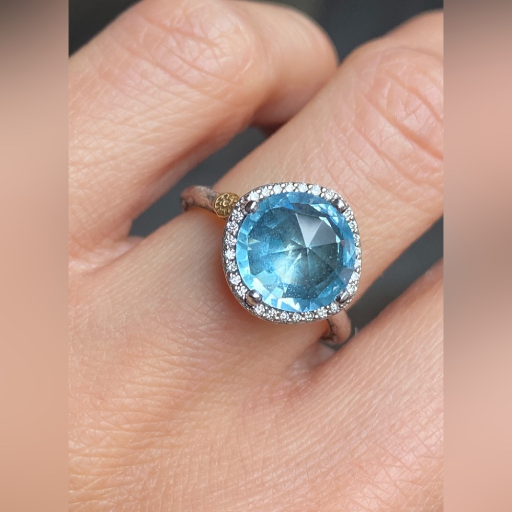 Tacori Island Rains Ring with Blue Topaz and diamonds